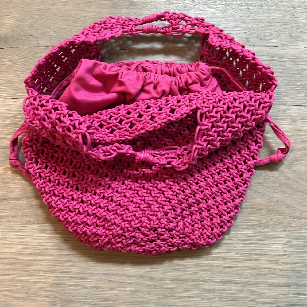 COS Hot Pink Braided Bag - Picture 9 of 10